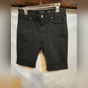 H&M Men's Black Denim Knee-Length Shorts
